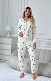 Richie House Women's Pajama Set 2-Piece Sleepwear Lounge Long Sleeve Zip PJ Set RHW4038