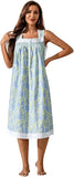 Richie House Women's Cotton Sleeveless Floral Sleepwear Dress Nightwear RHW4090