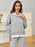 Richie House Women's 2 Piece Sweatsuits Long Sleeve Knit Sweater Wide Leg Pants Outfits RHW4072