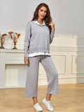 Richie House Women's 2 Piece Sweatsuits Long Sleeve Knit Sweater Wide Leg Pants Outfits RHW4072