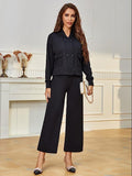 Richie House Women's 2 Piece Sweatsuits Long Sleeve Knit Sweater Wide Leg Pants Outfits RHW4072