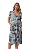 RH Womens Sleepwear Short Nightgown Button Down Pajama Nightshirt Housedress S-XXL RHW2896