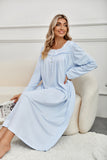 Richie House RH Nightgown Women's Long Sleeve Sleepwear Full Length Nightshirt Cotton Sleep Gowns RHW4058