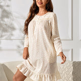 Richie House RH Nightgown Women's Long Sleeve Sleepwear Full Length Nightshirt Cotton Sleep Gowns RHW4058