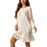 Richie House RH Nightgown Women's Long Sleeve Sleepwear Full Length Nightshirt Cotton Sleep Gowns RHW4058