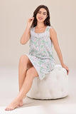 Richie House Women's Cotton Sleeveless Floral Sleepwear Above the Knee Dress Nightwear RHW4091