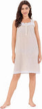 Richie House Women's Cotton Sleeveless Floral Sleepwear Above the Knee Dress Nightwear RHW4091