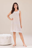 Richie House Women's Cotton Sleeveless Floral Sleepwear Above the Knee Dress Nightwear RHW4091