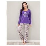 Richie House Women's Two-Piece Printed Comfy Fleece Long Sleep-Lounge Sleepwear Set Size S-XL RHW2864