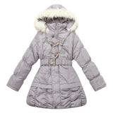 RH Puffer Winter Jacket Kids Girls Long Slim Hooded Warm Coat Ski 5-10T RH1118