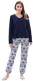 RH Women's Printed Comfy Two Piece Set Long Sleeve Sleep-Lounge Pajama RHW2752