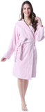 Richie House Women's Soft and Warm Pink Fleece Bathrobe with Cap RHW2764