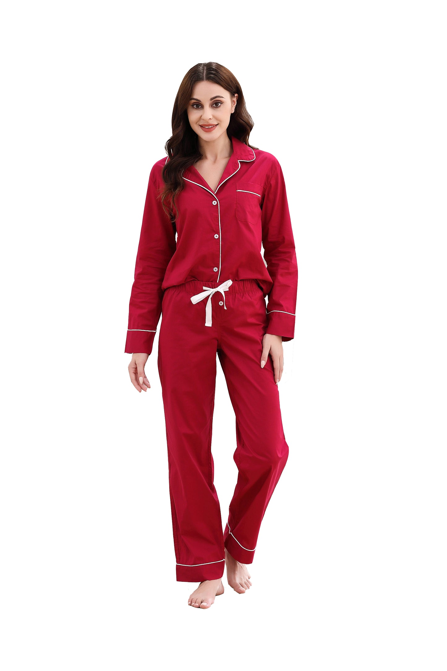 Richie House Ladies Pyjama Cotton Pj's Womens Set Long Sleeve Nightwear Loungewear RHW2846
