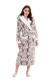 Richie Women's Polka Long Hooded Robe Collared Sleepwear Housecoat RHW2882