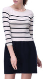 RH Women's Elegant Striped Short Sweater Sexy Dress Top Pullover Blouse RH2059