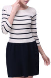 RH Women's Elegant Striped Short Sweater Sexy Dress Top Pullover Blouse RH2059