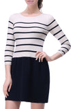 RH Women's Elegant Striped Short Sweater Sexy Dress Top Pullover Blouse RH2059