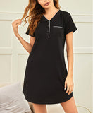 Richie House New Ladies Nightdress Short Sleeve Buttons PJ Nightshirt Loungewear RHW2903