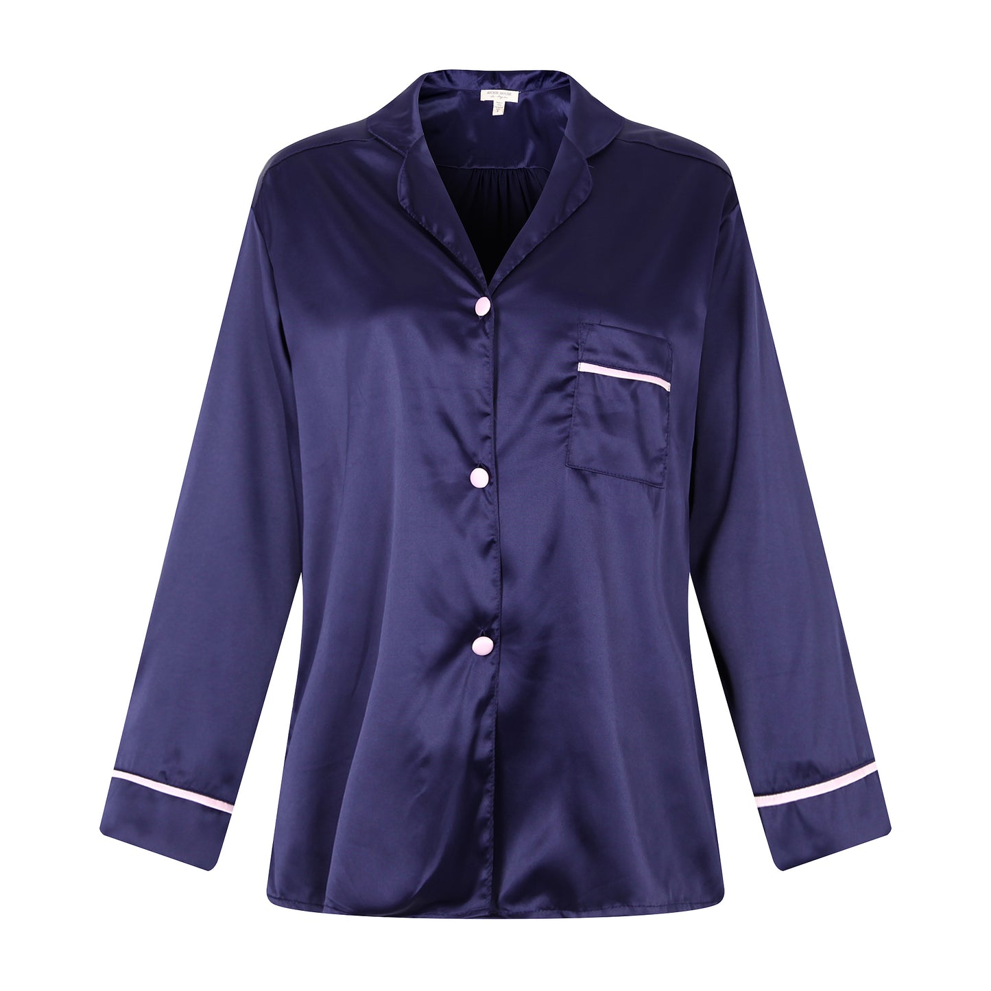 Richie House Women's Silk Satin Pajamas Set Long Sleeve Button-Down Sleep Lounge RHW2819