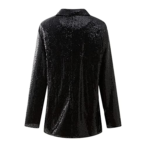 Richie House Women's Sequin Jacket Blazer Casual Sparkly Cardigan Coat S-XXL RHW4063