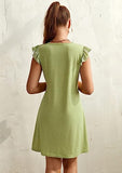 Richie House Summer Dress Sexy Backless Sleeveless Party Elegant Mini Dress Office Attire RHW4088