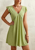 Richie House Summer Dress Sexy Backless Sleeveless Party Elegant Mini Dress Office Attire RHW4088