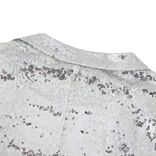 Richie House Women's Sequin Jacket Blazer Casual Sparkly Cardigan Coat S-XXL RHW4063