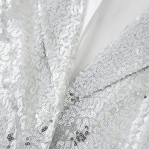 Richie House Women's Sequin Jacket Blazer Casual Sparkly Cardigan Coat S-XXL RHW4063