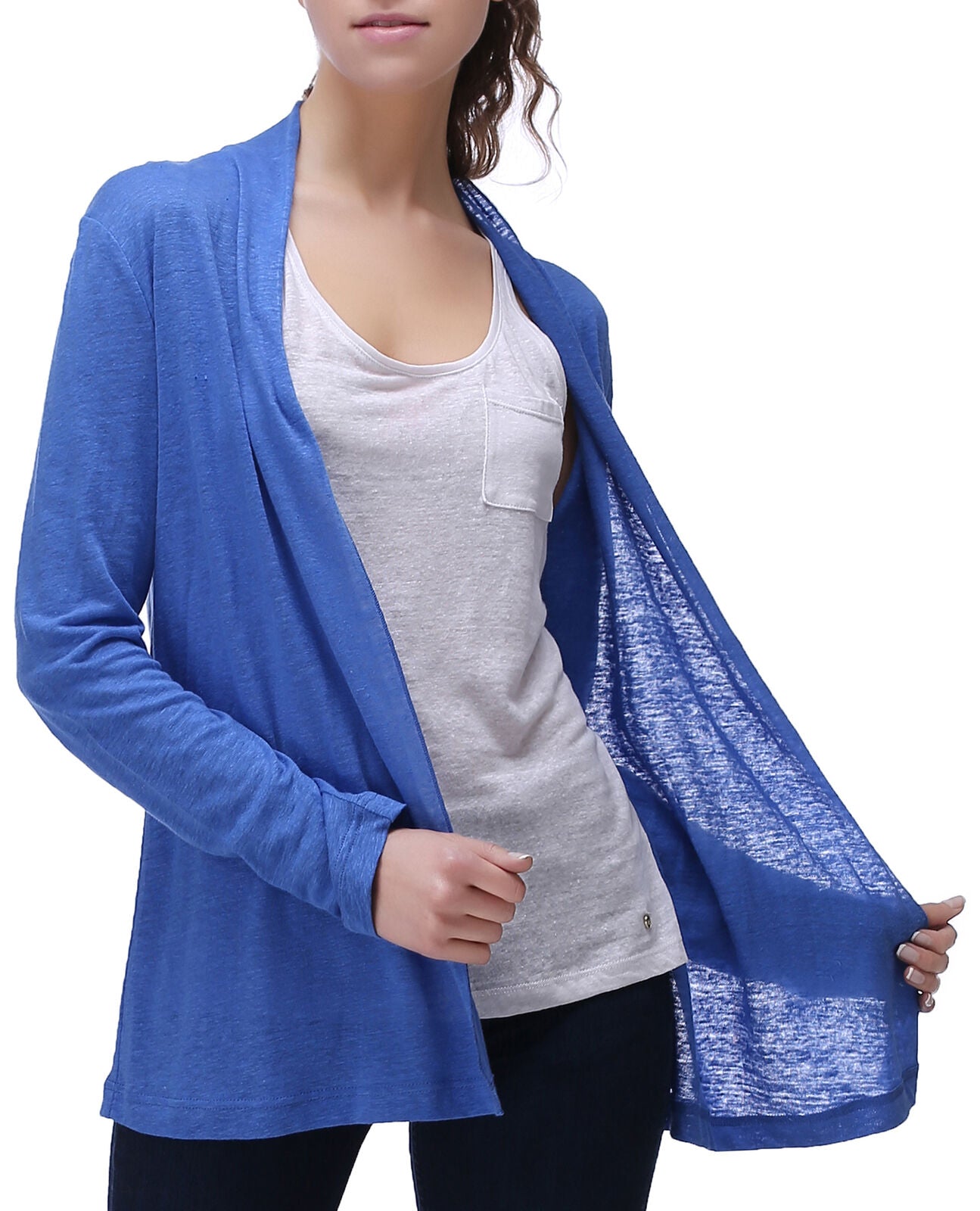 Richie House Women's Open Front Sweater Long Sleeve Cardigan Loose Jacket Coat Tops RH2023