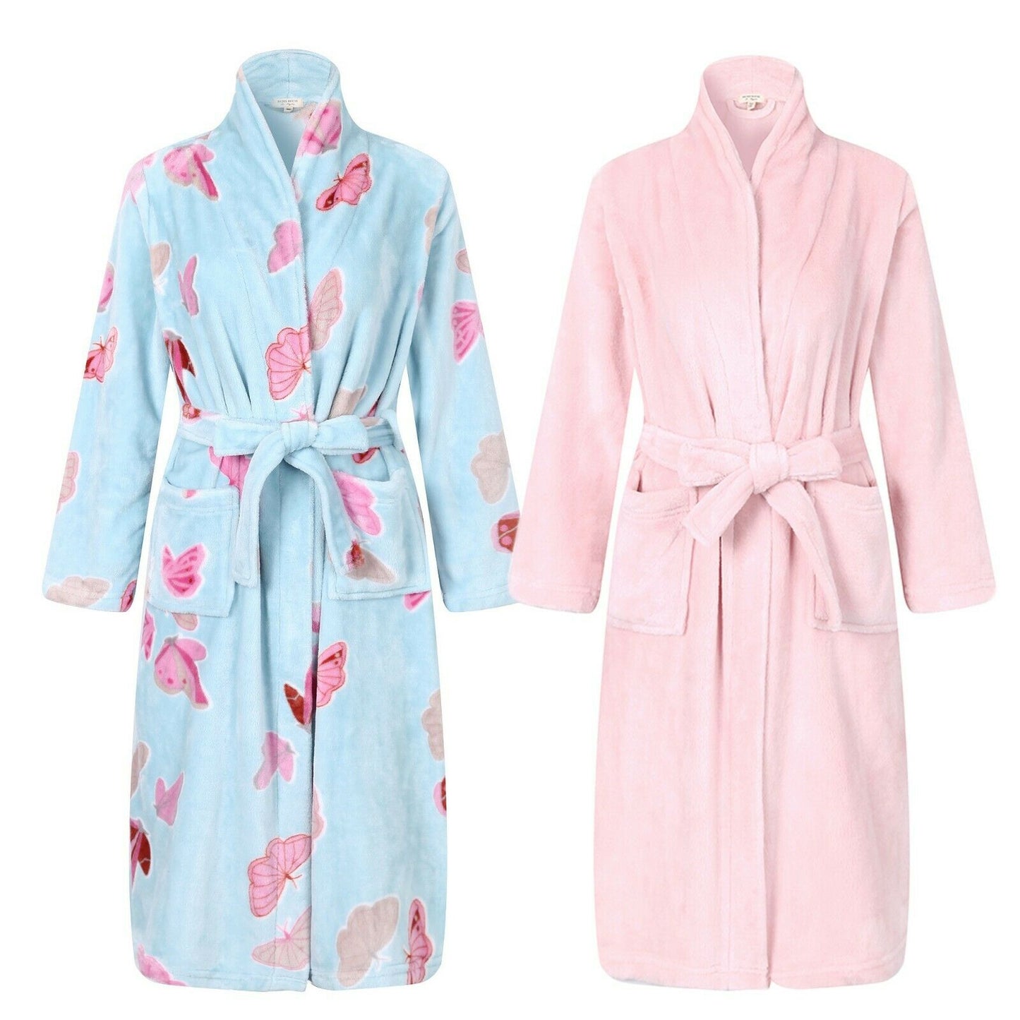 RH  Kids Girls Dressing Gown Soft Fleece Stand Printed Robe CoverUp 4-14T AM2518