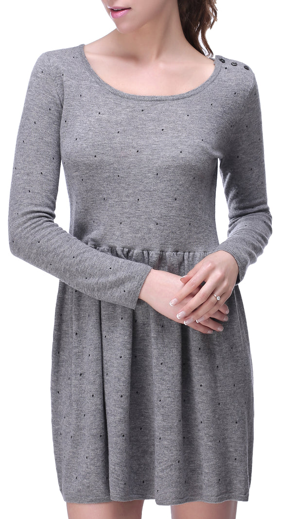 RH Women's Elegant Long Stretch Short Sweater Dress Jumper Outwear Top RH2061