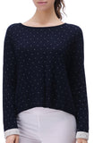 RH Women's Warm Lightweight Polka Long Sleeve Pullover Sweater Top Out RH2065