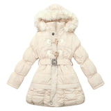 RH Puffer Winter Jacket Kids Girls Long Slim Hooded Warm Coat Ski 5-10T RH1118