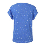 RH Women's Short Sleeve Starfish Print Solid Linen V-Shape Shirt Tops Tee RH2027