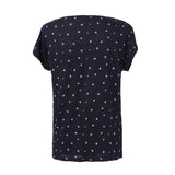 RH Women's Short Sleeve Starfish Print Solid Linen V-Shape Shirt Tops Tee RH2027