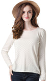 RH Women's Warm Polka Cotton Pullover Sweater Long Sleeve Top Blouse RH2048