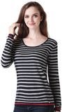 RH Women's Long Sleeve Striped Sweater Pullover Lightweight Top Outwear RH2052