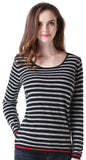 RH Women's Long Sleeve Striped Sweater Pullover Lightweight Top Outwear RH2052