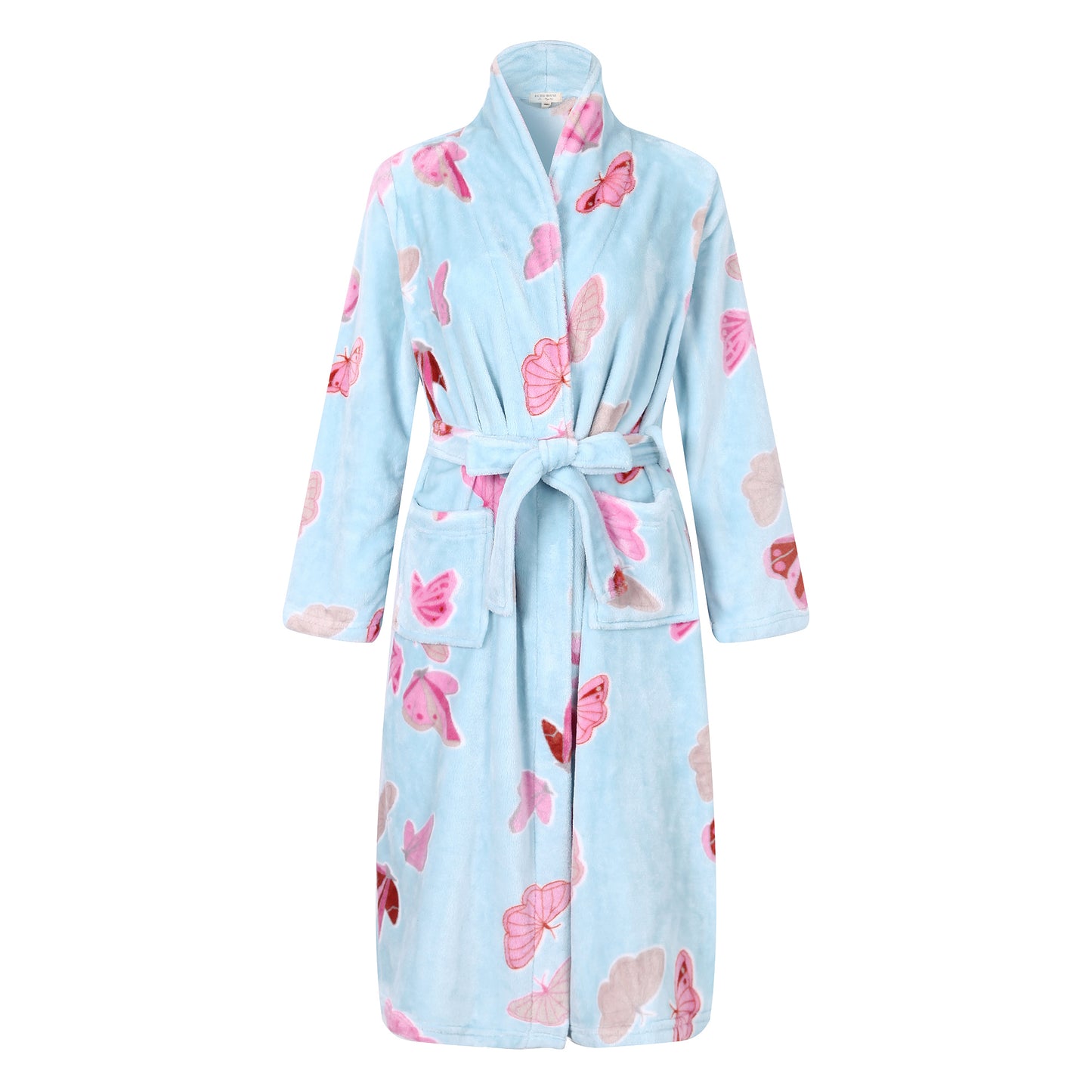 RH  Kids Girls Dressing Gown Soft Fleece Stand Printed Robe CoverUp 4-14T AM2518