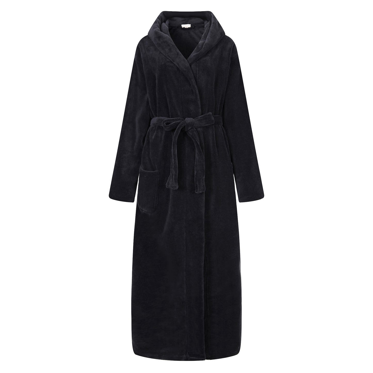 RH Men Belted Bathrobe Long Soft Fleece Collared Hooded Robe Spa Sleep RHM2760