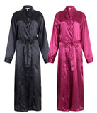 RH Mens Silk Satin Long Robe Robes Nightgown Kimono Pajamas Great Gift RHM2840