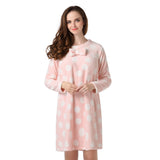 RH Nightdress Pajama Women Nightcoat Sleep Housewear Polka Fleece Lounge RHW2314