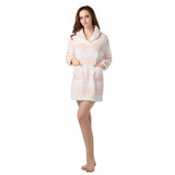 RH Nightdress Pajama Collared Dress Women Plaid Fleece Cozy Housewear RHW2315