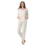 RH Women's Comfy Hooded Ears Two Piece Long Sleepwear Lounge Pajama Set UNISIZE RHW2321