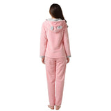 RH Women's Comfy Hooded Ears Two Piece Long Sleepwear Lounge Pajama Set UNISIZE RHW2321