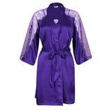 RH 2 Piece Set Robe Women Cami Sexy PJ Nightdress Satin Lace Lingerie RHW2591