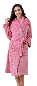 Richie House Women’s Belted Shawl Collared Robe Deluxe Lounge Sleep Bath Coat RHW2721