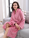 Richie House Women’s Belted Shawl Collared Robe Deluxe Lounge Sleep Bath Coat RHW2721