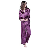 RH Two Pice Pajamas Set Satin Sleepwear Long Nightwear Lounge Pajama PJS RHW2742