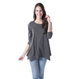 RH Women's Long Sleeve Soft Casual Pullover Relaxed-Fit Shirt Tee Tops RHW2767